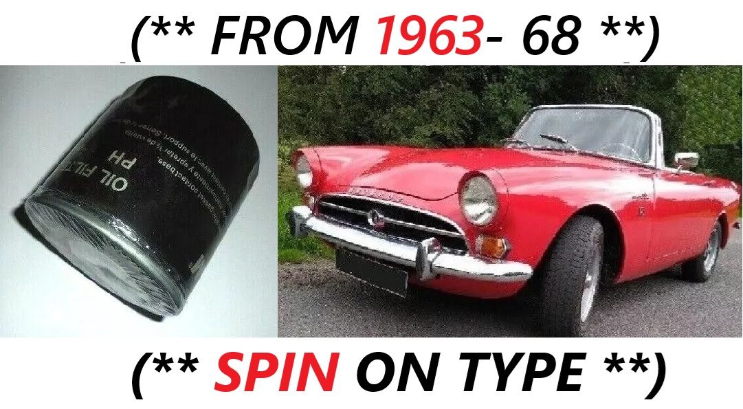 OIL FILTER (Sunbeam Alpine) (Ser.3 Late, 4, 5) (**Spin-On Type**) (From 1963- 68)
